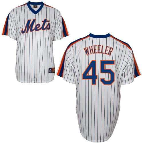 Zack Wheeler #45 MLB Jersey-New York Mets Men's Authentic Home Cooperstown White Baseball Jersey
